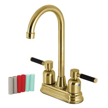 KINGSTON BRASS KB8497DKL Bar Faucet, Brushed Brass KB8497DKL